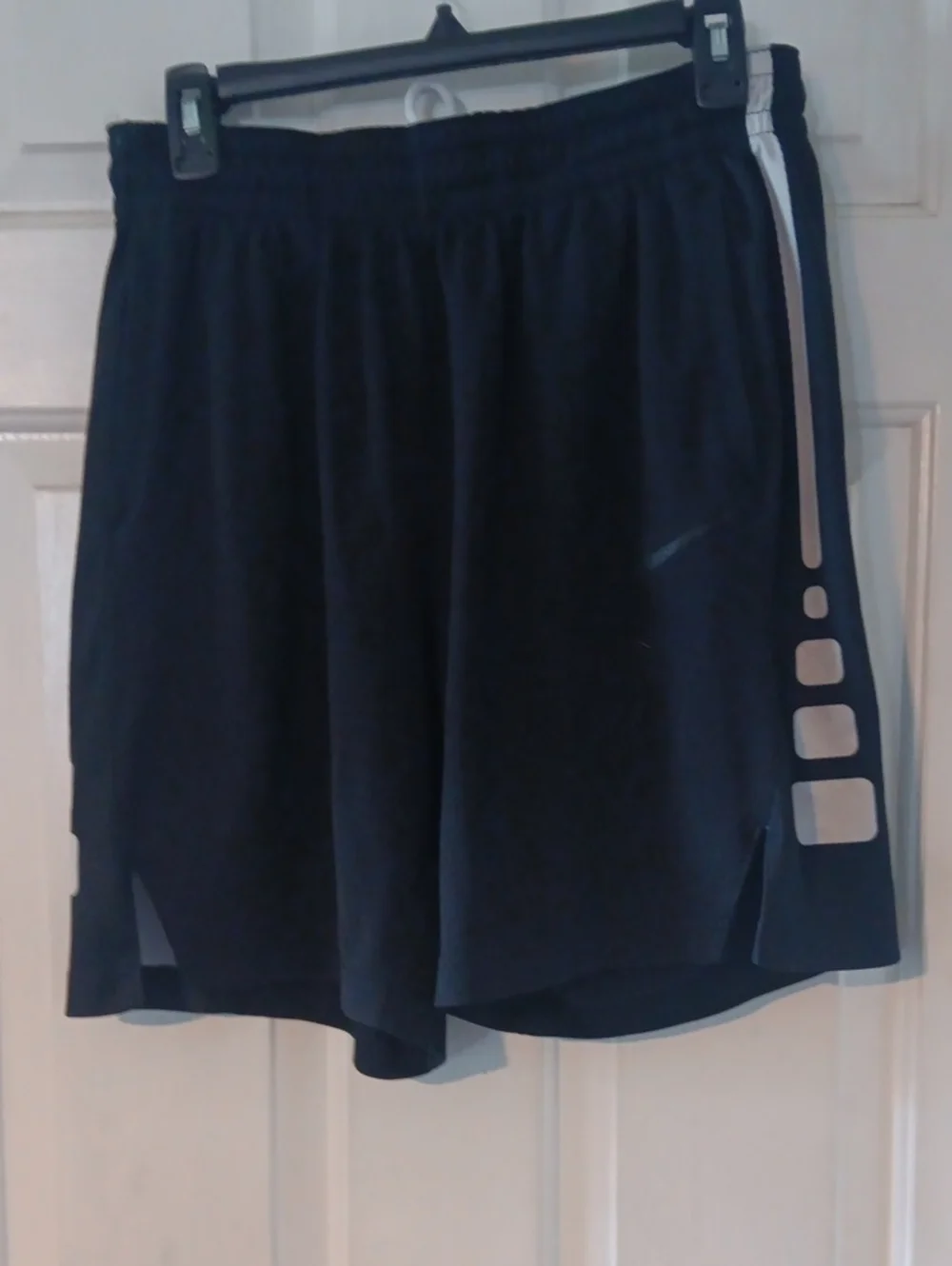 Nike Black Athletic Shorts with Reflective Side Panels
